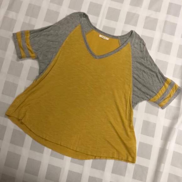 Yellow and Light Gray Baseball T - Picture 2 of 6